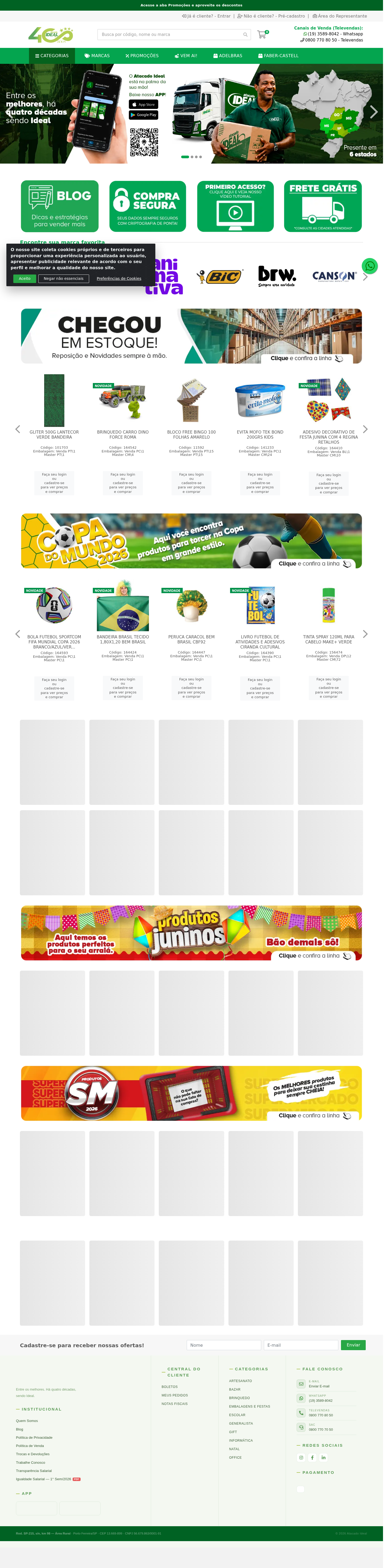 Print do site Atacado Ideal