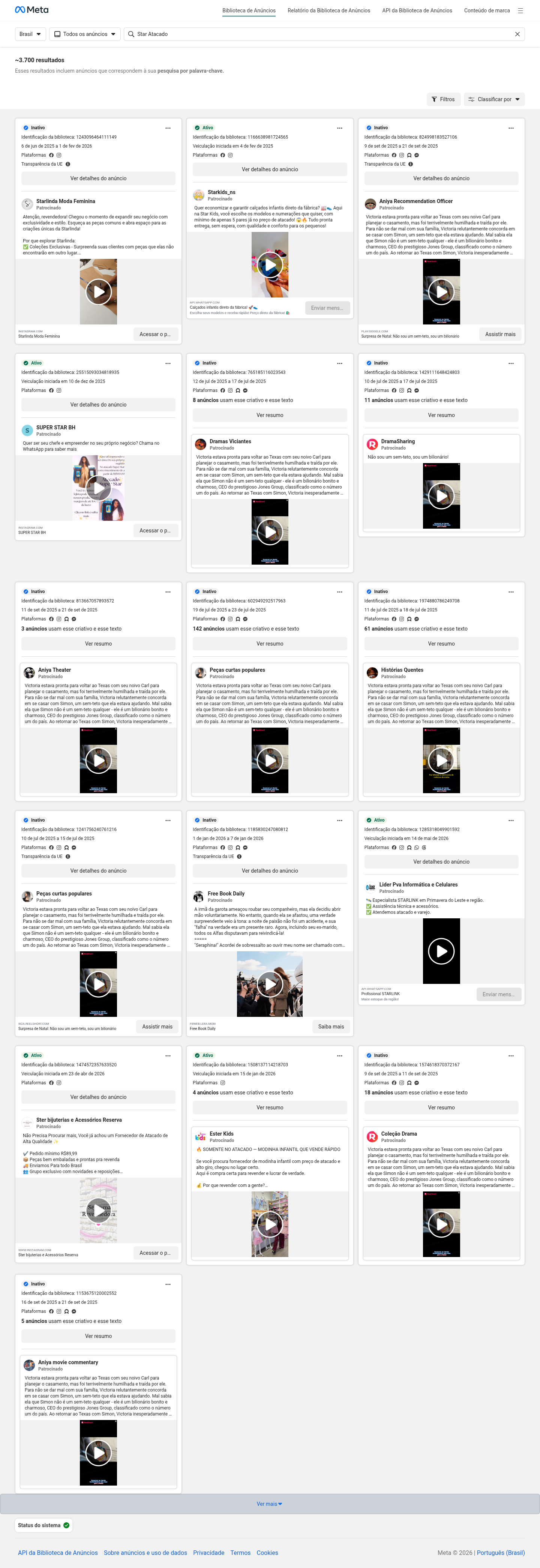 Print Meta Ads Library Star Atacado